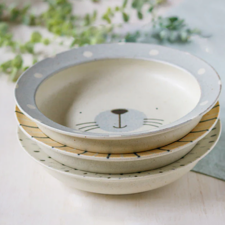 Fika Japan Fika Ceramic Sesame Seal Deep Plate