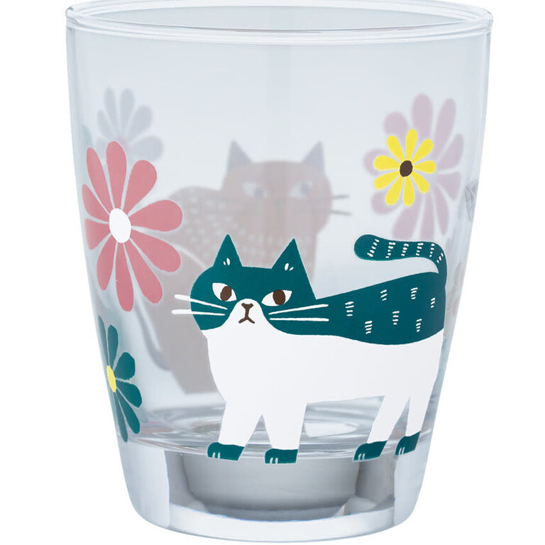 Fika Japan Fika Juice Glass Flower Cat Pink