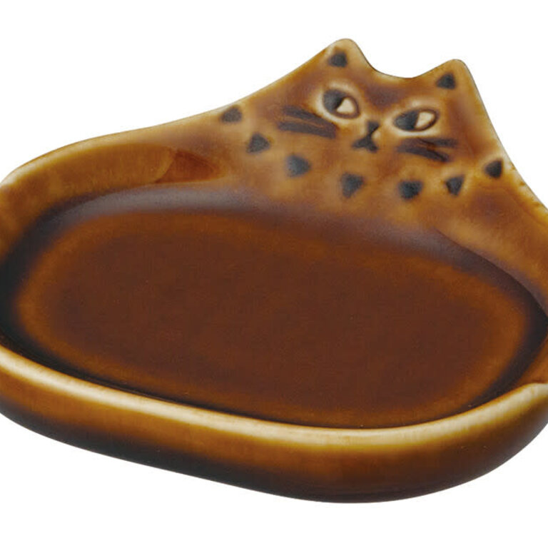 Fika Japan Fika Chopsticks Rest/ Small Dish Caramel Cat