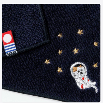 Fika Japan Fika Fluffy Imabari Handkerchief Cat Astronaut Navy