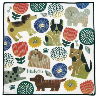 Fika Japan Fika Handkerchief Dogs