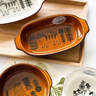 Fika Japan Fika Oval Gratin Baking Dish Caramel
