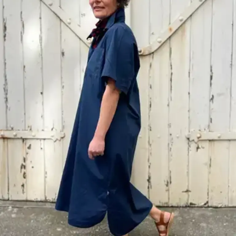 Danefae Danefae Smooth Poplin Dress Navy