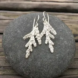 Morning Moon Cedar Earrings (Sm) Sterling Silver