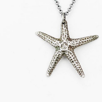 Morning Moon Morning Moon Starfish Pendant - Oxidized Sterling Silver