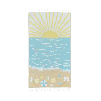 Ramus Ramus Turkish Cotton Beach Towel 37x71" Beach Day