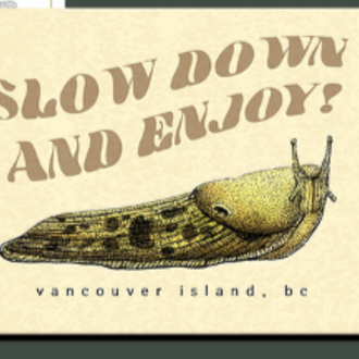 Yellow Canary - Slow Down and Enjoy Postcard