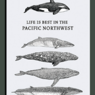Yellow Canary - PNW Whales Postcard
