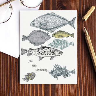 Yellow Canary - Just Keep Swimming Card