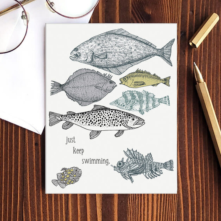 Yellow Canary - Just Keep Swimming Card
