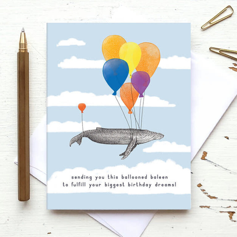 Yellow Canary - Ballooned Baleen Card