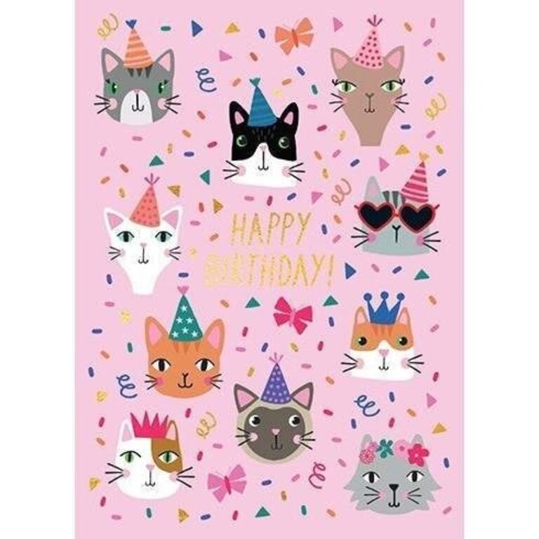 Paper E Clips PEC Party Cats Card