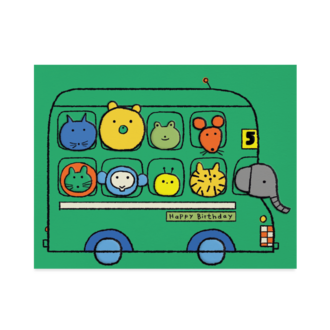 Paper E Clips PEC Birthday Bus Card