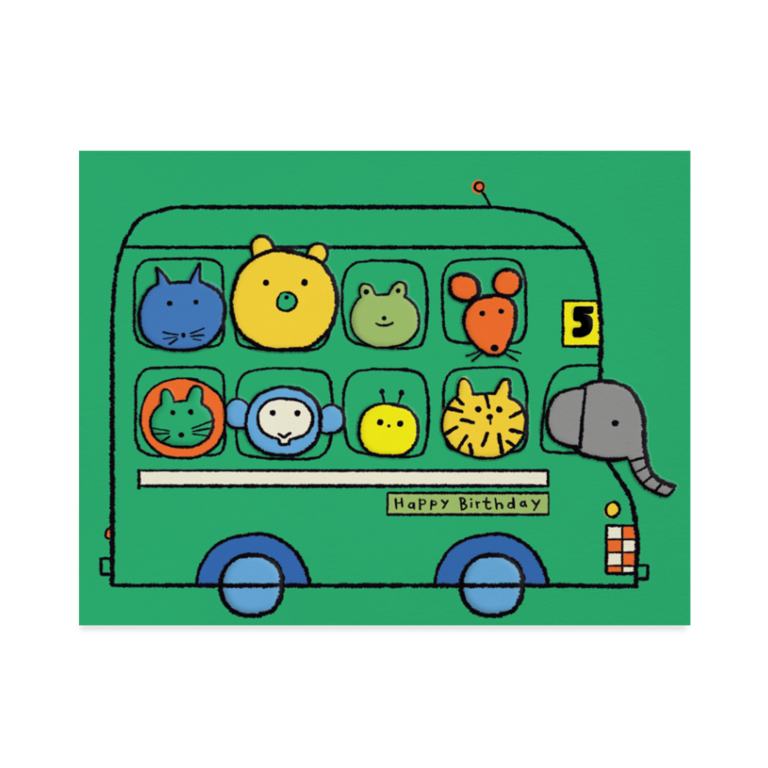 Paper E Clips PEC Birthday Bus Card