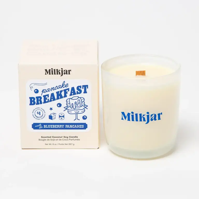 Milk Jar Candle Co Milk Jar Pancake Breakfast 8oz Candle