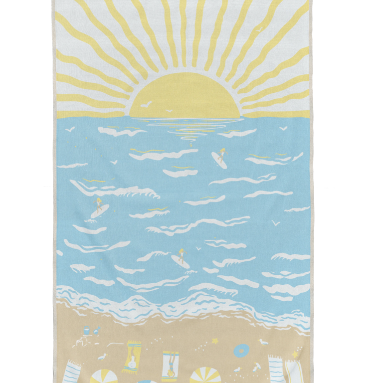 Ramus Ramus Turkish Cotton Beach Towel 37x71" Beach Day