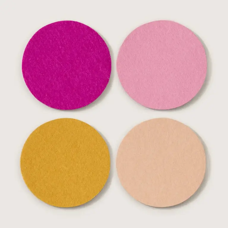 Graf Lantz Graf Lantz Merino Coasters Set 4 Round - Superbloom