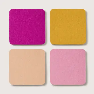 Graf Lantz Graf Lantz Merino Coasters Set 4 Square - Super Bloom