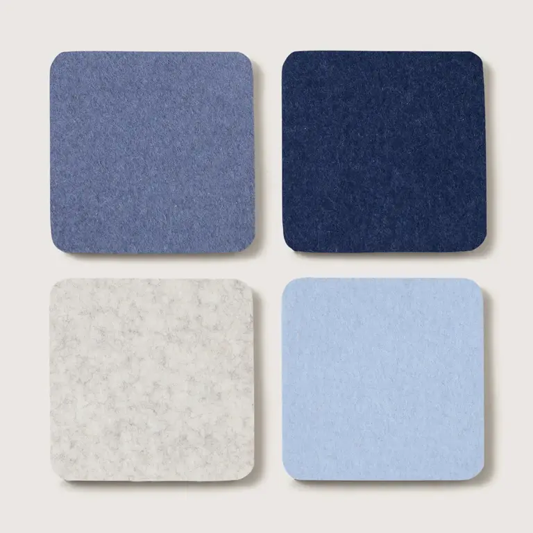 Graf Lantz Graf Lantz Merino Coasters Set 4 Square - Social Hour