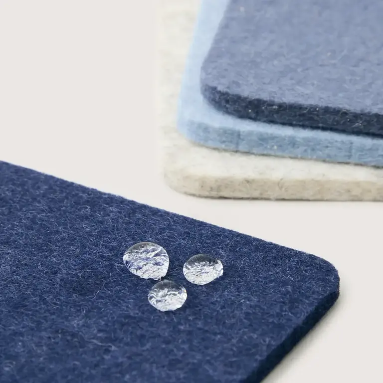 Graf Lantz Graf Lantz Merino Coasters Set 4 Square - Social Hour