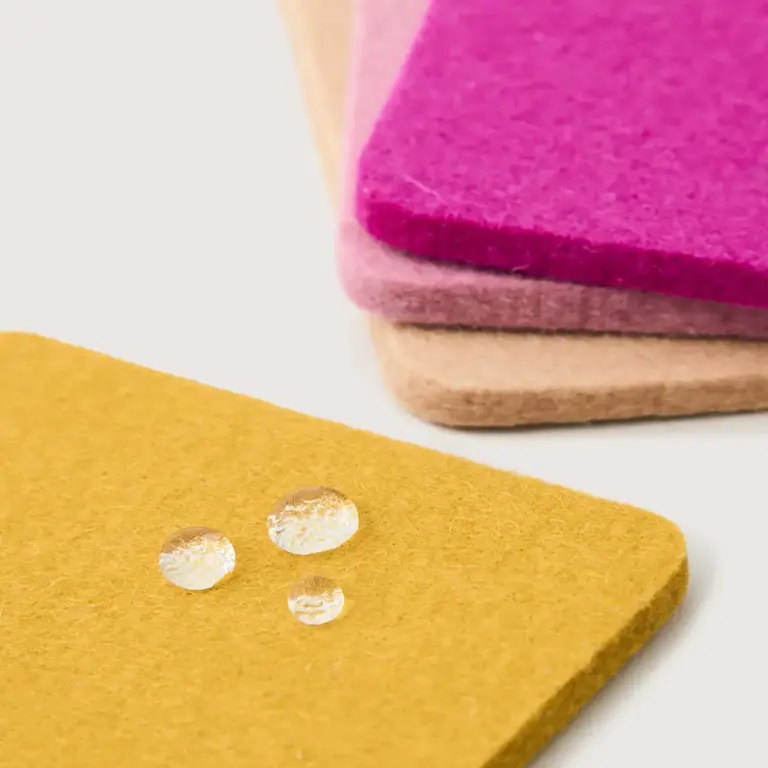 Graf Lantz Graf Lantz Merino Coasters Set 4 Square Superbloom