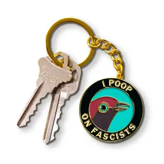 The Mincing Mockingbird Mincing Mockingbird I Poop on Fascists Keychain