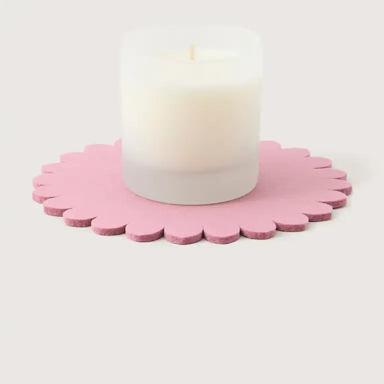 Graf Lantz Graf Lantz Merino Wool Crest Trivet 8" Mauve