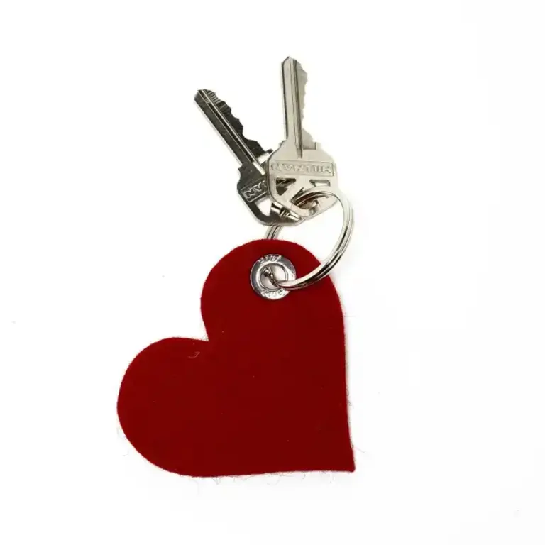 Graf Lantz Graf Lantz Merino Heart Key Fob Red