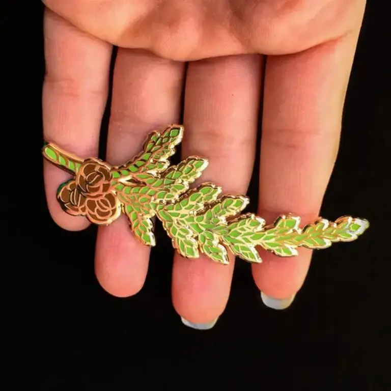 Owl & Bear Owl & Bear Western Red Cedar Enamel Pin