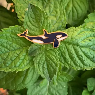 Owl & Bear Owl & Bear Orca Enamel Pin
