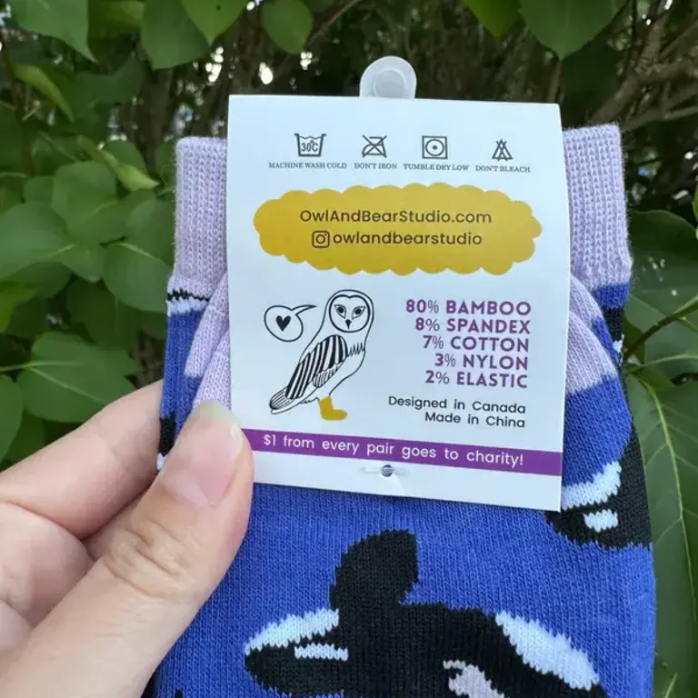 Owl & Bear Owl & Bear Bamboo Orca Socks