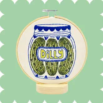 Hook Line & Tinker Hook Line & Tinker Embroidery Kit  - Pickles