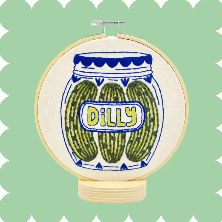 Hook Line & Tinker Hook Line & Tinker Embroidery Kit  - Pickles