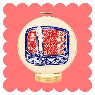 Hook Line & Tinker Hook Line & Tinker Embroidery Kit  - Sardines