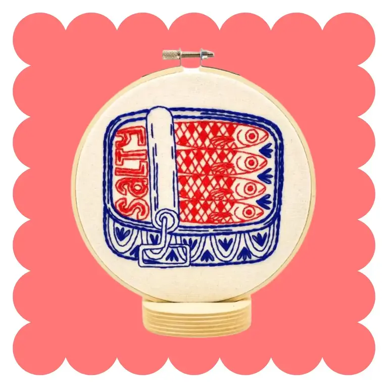 Hook Line & Tinker Hook Line & Tinker Embroidery Kit  - Sardines