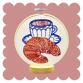 Hook Line & Tinker Hook Line & Tinker Embroidery Kit -Croissant