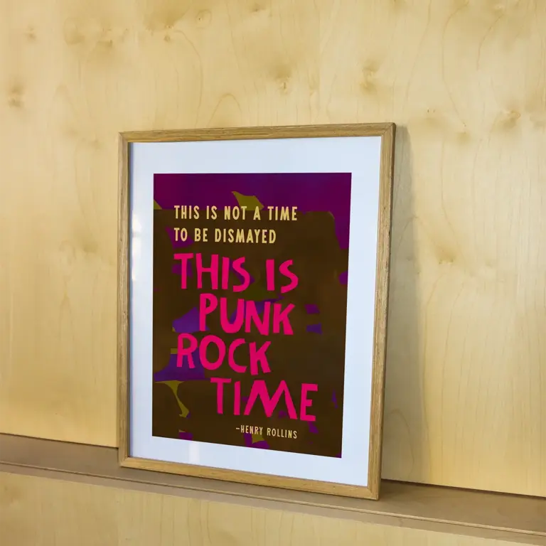 Love Rain Press Love Rain Punk Rock Time (Rollins) 12x18 Print