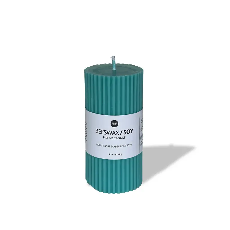 Ebb & Flow E&F Beeswax Soy Pillar Candle - Sky Blue