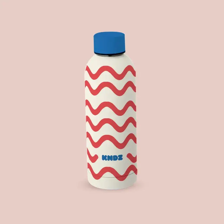 KNDZ KNDZ Double Walled Stainless Steel Bottle Wavy Mood 500ml