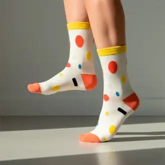 KNDZ KNDZ Graphic Cotton Socks Dot Dash KNDZ KNDZ Graphic Cotton Socks Dot Dash