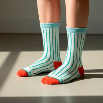 KNDZ KNDZ Graphic Cotton Socks Happy Pin KNDZ KNDZ Graphic Cotton Socks Happy Pin