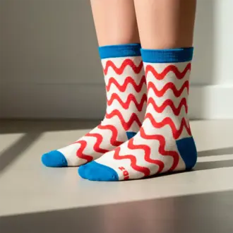 KNDZ KNDZ Graphic Cotton Socks Wavy Mood KNDZ KNDZ Graphic Cotton Socks Wavy Mood