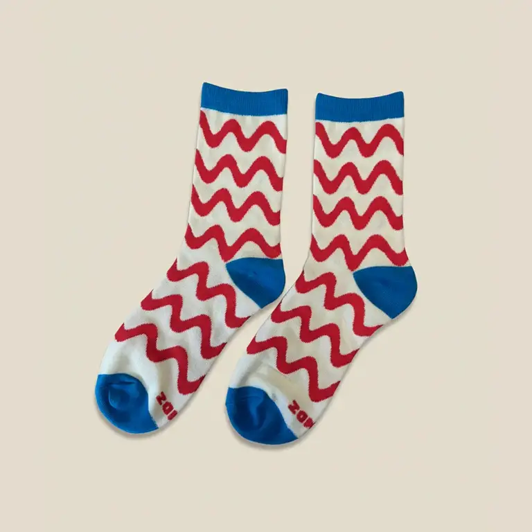 KNDZ KNDZ Graphic Cotton Socks Wavy Mood