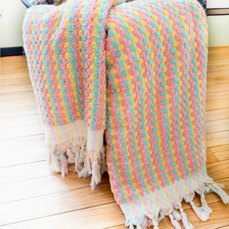 Kalkedon Kalkedon Turkish Cotton Pom Pom Bath Towel Pink & Yellow Kalkedon Kalkedon Turkish Cotton Pom Pom Bath Towel Pink & Yellow