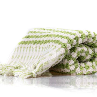 Kalkedon Kalkedon Turkish Cotton Pom Pom Hand Towel Pistachio Kalkedon Kalkedon Turkish Cotton Pom Pom Hand Towel Pistachio