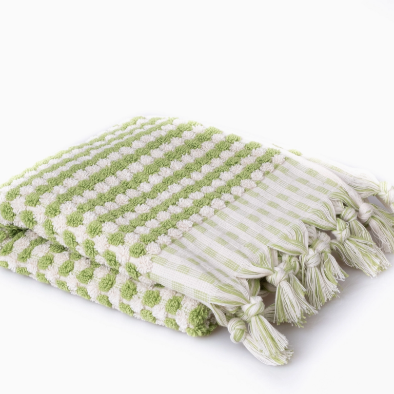 Kalkedon Kalkedon Turkish Cotton Pom Pom Hand Towel Pistachio
