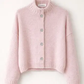 Tamba Tamba Angora Alpaca Cardigan Rosa (O/S)