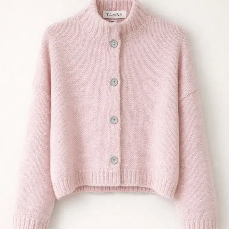 Tamba Tamba Angora Alpaca Cardigan Rosa (O/S)