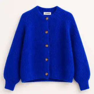 Tamba Tamba Mohair Blend Cardigan Royal Blue (O/S)