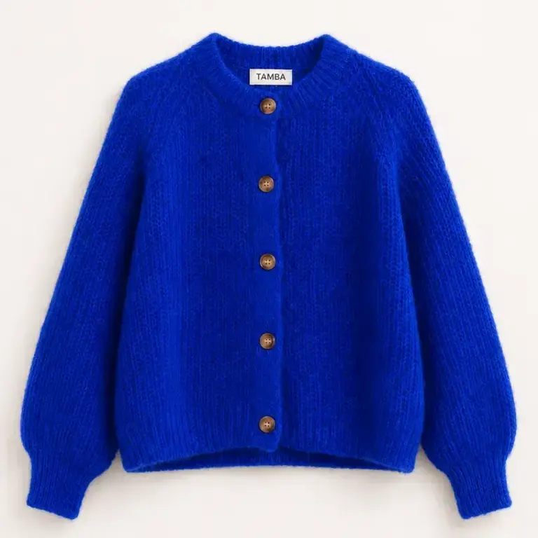 Tamba Tamba Mohair Blend Cardigan Royal Blue (O/S)